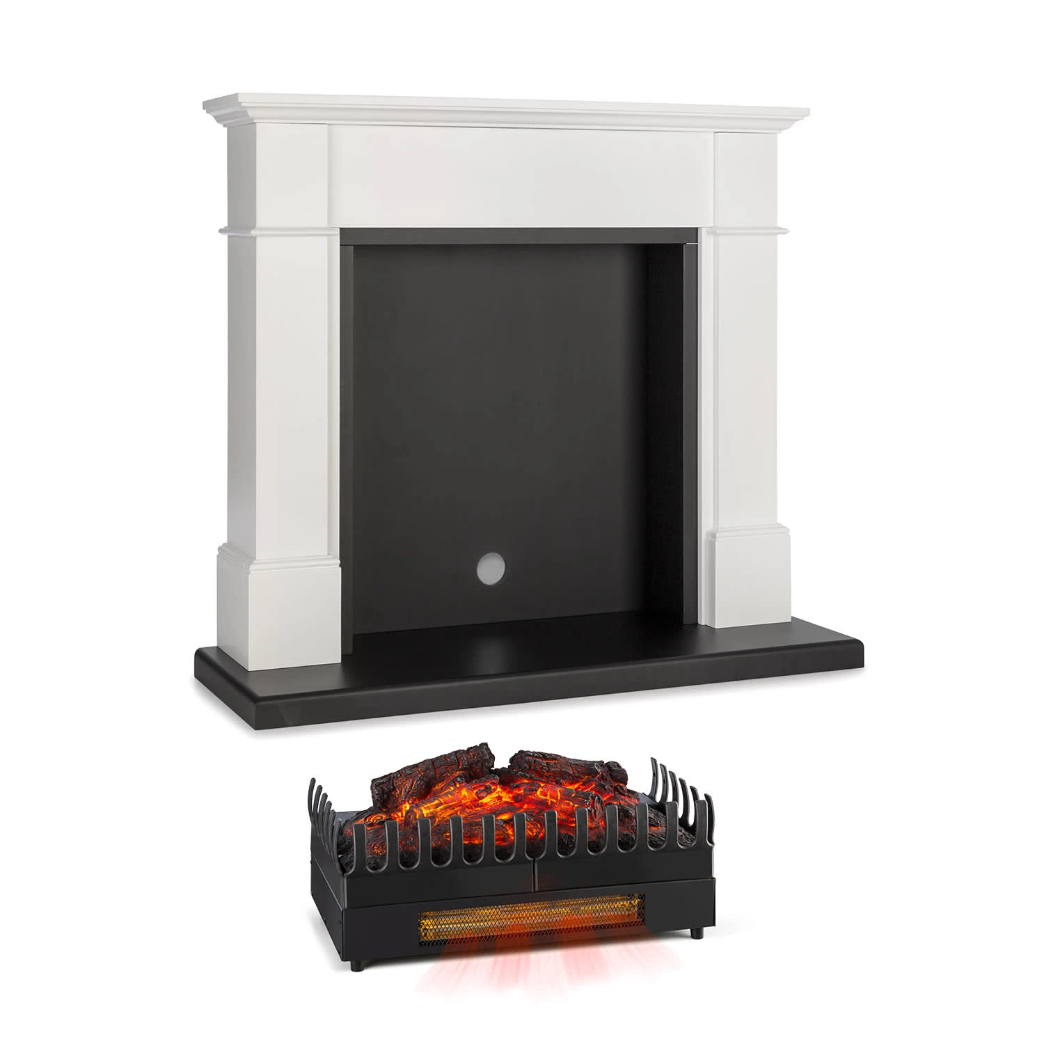 Biel Kamingehäuse + Kamini FX Kamineinsatz 2000W MDF Modernes Design 2 Biel Kamingehäuse + Kamini FX Kamineinsatz 2000W MDF Modernes Design