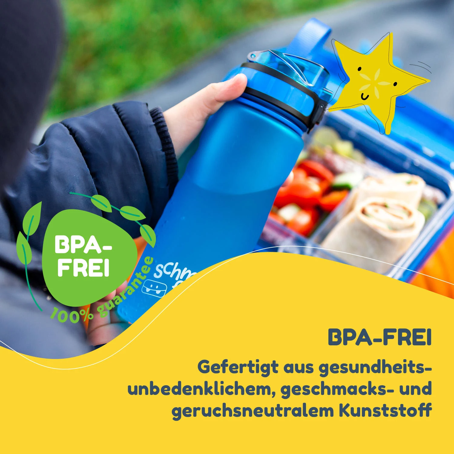 Schmatzfatz Frühstücksset Lunchbox & Trinkflasche Tritan Dicht BPA-frei 4 Schmatzfatz Frühstücksset Lunchbox & Trinkflasche Tritan Dicht BPA-frei – Bild 2