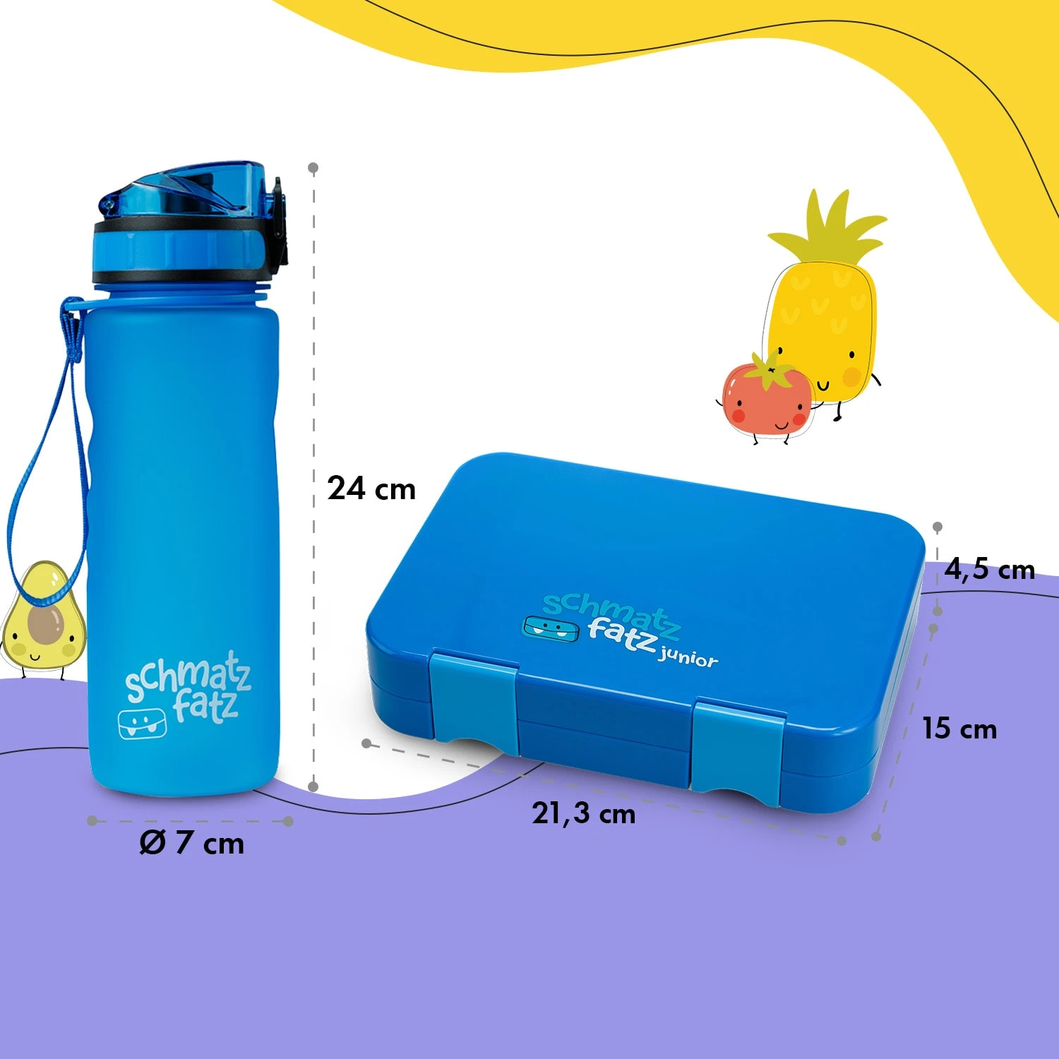 Schmatzfatz Frühstücksset Lunchbox & Trinkflasche Tritan Dicht BPA-frei 10 Schmatzfatz Frühstücksset Lunchbox & Trinkflasche Tritan Dicht BPA-frei – Bild 8